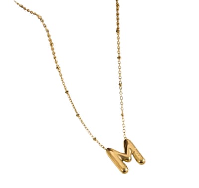 Plux Fashion M Ketting - Goud - 2mm/47cm + 5cm verlengstuk - Sieraden - Gouden Ketting - A Chain - Stainless Steel - Ketting - HipHop Ketting - Schakel Ketting - Sieraden Cadeau - Gouden Ketting Dames - Ketting Met Hanger - Halloween - Oktoberfeest