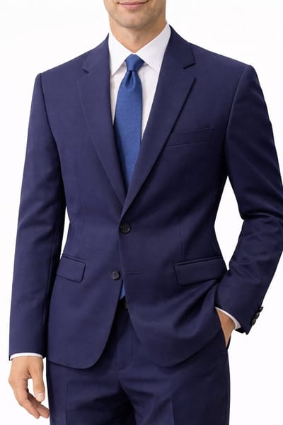 Heren-sakko Greiff Premium RF – maat 46 (36R) – blauw – bi-stretch – kreukarm – wasbaar op 30°C