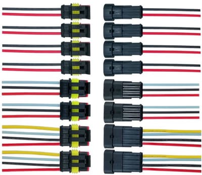 Verzegelde elektrische connectoren Zeynomax - 8 set waterdicht