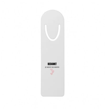 Hacebo® - Bedankt je bent de beste metalen boekenlegger - Bedankt - mensen die je wilt bedanken - bedankje - Beste persoon - Cadeautje - kado Bladwijzer boekenleggers - 12.7 cm x 3.2cm