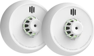 Draadloze warmtemelder met 10 jaar batterij en eenvoudige installatie, compatibel met basisstation - 2 stuks