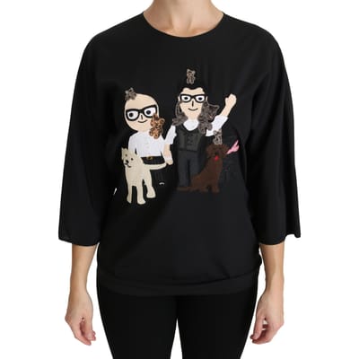 Dolce Gabbana Zwarte Zijden Top