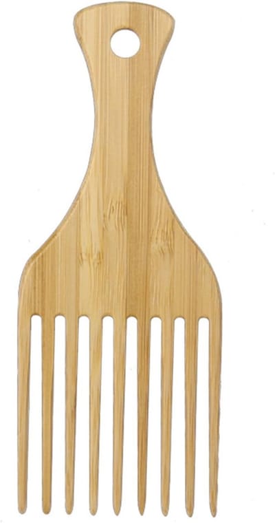 Houten Kam - Brede Tand Kam - Ontwarren Nat Haar - Handgemaakt Bamboe - 15.8 x 6.1 cm - Natuurlijk Hout