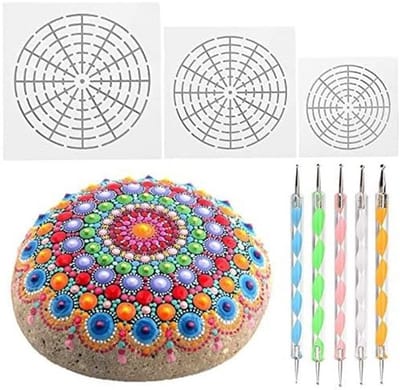 Dailygoods- Stippelgereedschap Set van 6 - Mandala Kunst - Stencils - Schildersjablonen - Dotting Tools - Voor DIY Stenen Tekenen