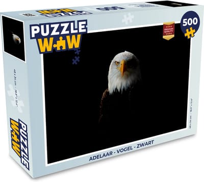 Puzzel Adelaar - Vogel - Zwart - Legpuzzel - Puzzel 500 stukjes