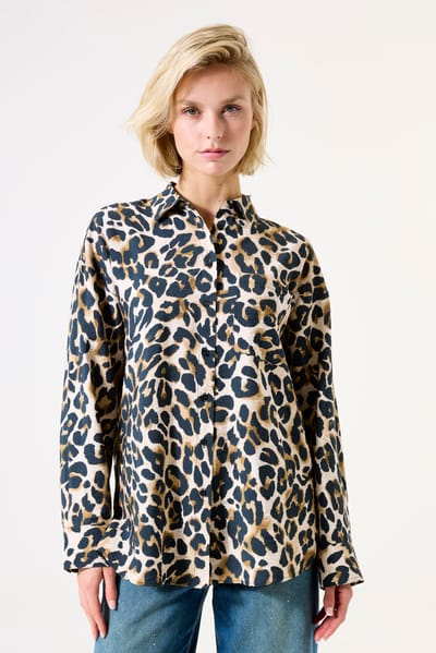 Garcia Ladies Shirt Ls Almond Maat: S | Overhemden Outlet | Dames | Zwart