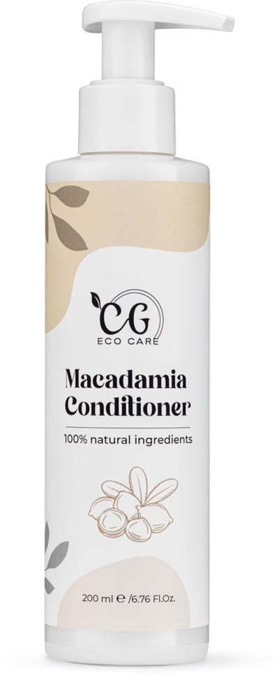 CG EcoCare Macadamia Conditioner - 100% Natuurlijk – Met Honing & Avocado – Zonder Siliconen & Sulfaten – 200ml