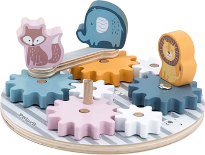 PolarB® Houten tandwielenspel - houten speelgoed vanaf 18+ maanden