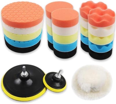 auto polijstset Auto Wax Polijstschijf met 31 stuks Zelfklevende Spons Wiel Wollen Pad Polijstschijf 3 Inch 6 Inch for Auto Polijstmachine