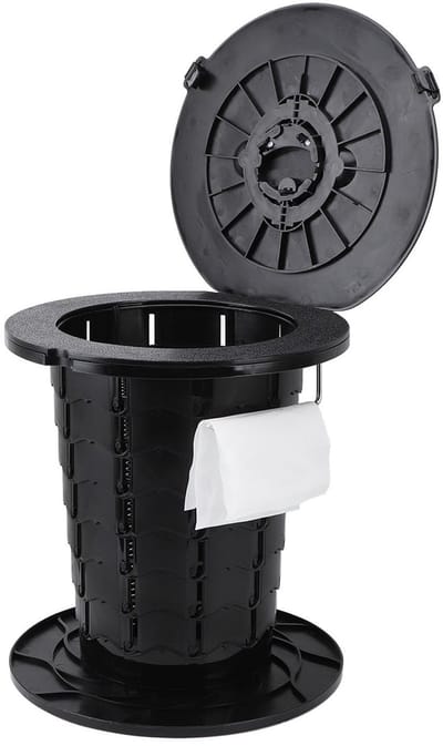Dailygoods- Campingtoilet Hoogte Verstelbaar - Opvouwbaar - Compact - Mobiel - Voor Buiten - Tot 150 kg Belastbaar - Toilet