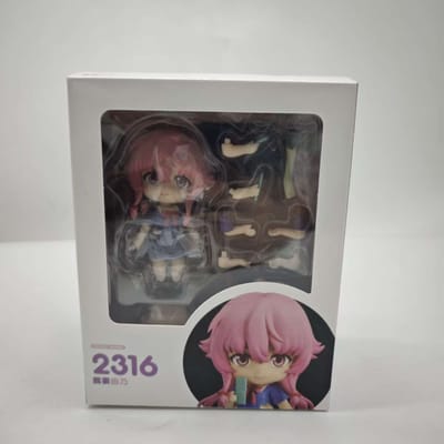 Anime Nendoroid Yuno Gasai 2316 Future Diary Figurine d'Action Chibi Modèle Jouets Avec Visage Intercambiable Ornement de Bureau Statues Cadeaux black
