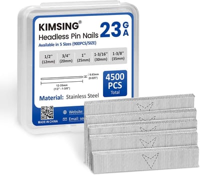 Pin Spijkers - Koploze Nagels - Fijn Houtwerk - Roestvrij Staal - 5 Maten Assorti - Blauw
