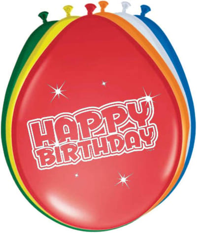 Folat - Happy birthday ballonnen - 6 stuks