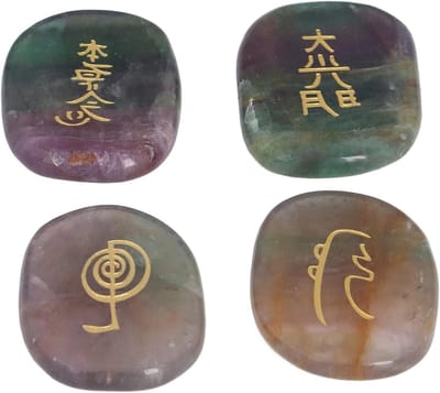 Helende Kristallen - Meditatie Stenen - Chakra Balancing - Handgegraveerd Gepolijst - Handpalmformaat - Standaard