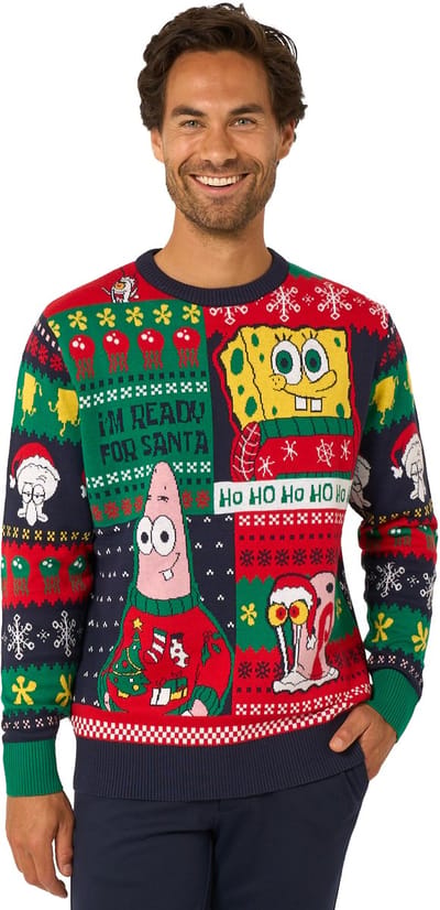 OppoSuits SpongeBob Sweater - Foute Kersttrui - Wollen Trui - Maat M