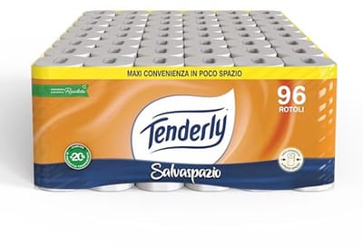 Ruimtebesparend Toiletpapier - 96 Rollen, 2-Laags, Natuurlijke Extracten, Dermatologisch Getest