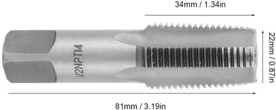 Dailygoods- Schroefdraad Tap Hoge Hardheid - Draadtapset - Draadtang - Precisie Gereedschap - Super Duurzaam - 22 mm Schroefdraad - Draadtap