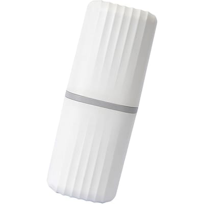 Porte-brosse à dents portable Récipient pour dentifrice avec couvercle Gobelet de rangement multifonctionnel pour usage domestique ou en voyage gray