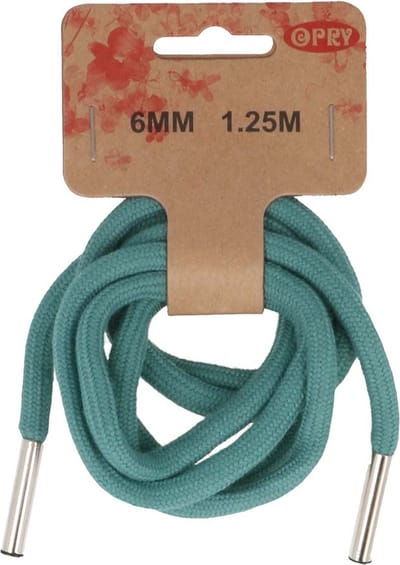 Hoodie koord met koordeinden 6mm 1.25m