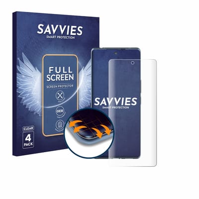 Savvies - Screenprotector voor HTC U24 Pro - Folie Beschermfolie transparant volledig dekking 4 Stuks