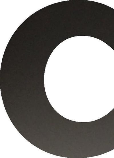 Huisnummer 9 cm - Letter c - Mat Zwart RVS