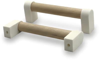 Home 3D® - Handgrepen Wit - 2 Stuks - 96mm - Beukenhout - Gemaakt in Nederland - Inclusief Schroeven - Voor Keuken, Kast en Meubel