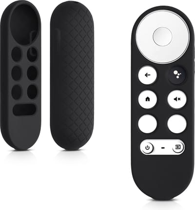 kwmobile hoes geschikt voor Google Chromecast 2020 4K / Chromecast 2022 HD - Siliconen anti-slip hoes voor afstandsbediening in zwart