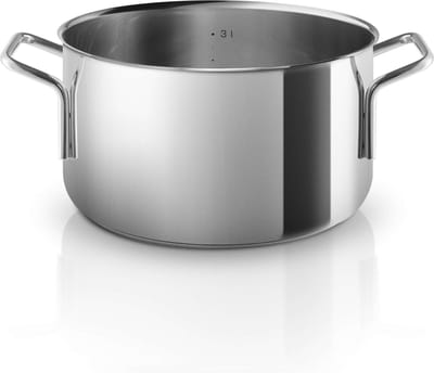 Eva Trio - Rvs Kookpan Ø 20 cm 3,6 Liter Laag Model - Roestvast Staal - Zilver