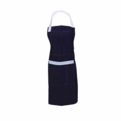 EH Canvas Schort – Unisex Keukenschort – Verstelbaar – Met Voorvak – Katoen – Donkerblauw