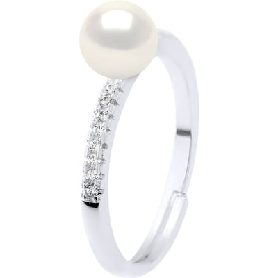 Ring Sieraden - Echte Gecultiveerde Zoetwaterparel Rond 7-8 mm