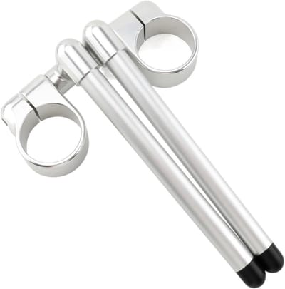 Stuurverhoger Motorfiets - Verstelbare Klem - Comfortabeler Rijden - Universele Pasvorm - 31-58MM - Zilver