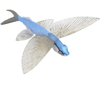 Dailygoods- Vliegende Vis Speelgoed - Dierenfiguren - Oceaan Zeedieren - Educatief Speelgoed - Decoratie - Veilig en Niet Giftig - Dierenfiguur