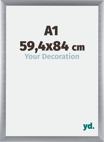 Your Decoration - Fotolijst A1 59,4x84 cm - Aluminium - Zilver Geborsteld - Tucson