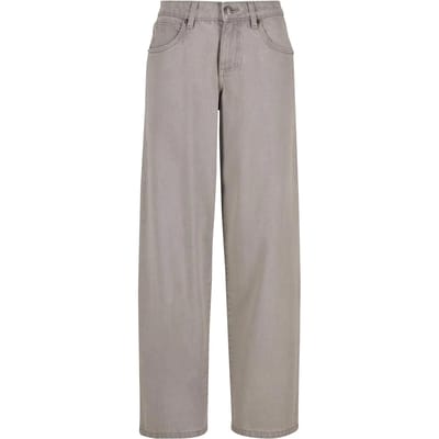 Urban Classics - Mid Waist 90´s Wijde broek - Taille, 26 inch - Grijs