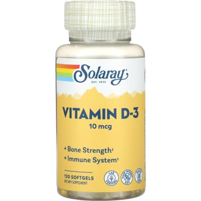 Vitamine D3, 10Mcg, 120 Zachte Capsules