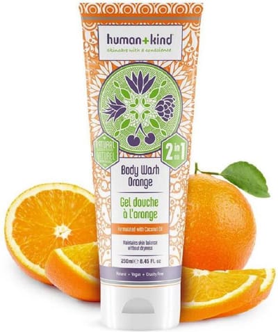 Human + Kind Shampoo Body Wash Orange Vegan All-in-one
