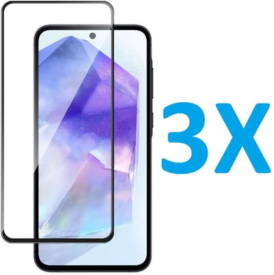 Volledige dekking Screenprotector Glas - Tempered Glass Screen Protector Geschikt voor: Samsung Galaxy A56 - 3x