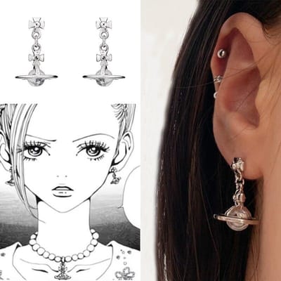 Anime Komatsu Nana Oosaki Nana Stud Earring Fashion Planet Crystal Eardrop Oorstekers Vrouwen Meisjes Hoge Kwaliteit Oorbellen Cosplay black