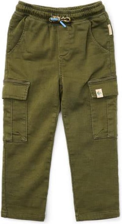 Little Dutch Broek Jongen - Maat 92 - Lange Cargo Joggers Broek - Kinderkleding Jongens - Groen - Katoen - Little Farm Dark Green