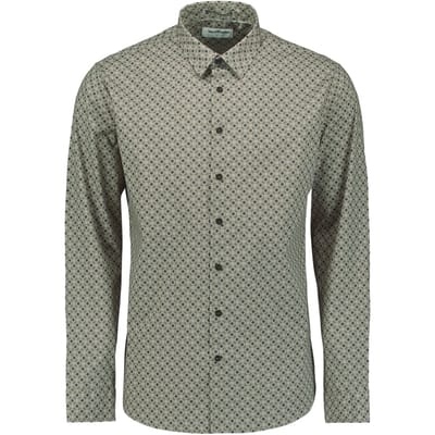 No Excess Shirt Stretch Allover Printed Clay Größe: S | Business hemden Outlet | Herren