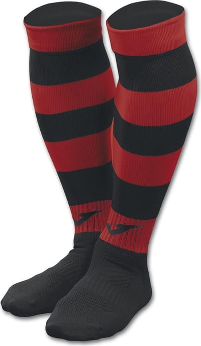 Joma Zebra II Kousen - Zwart / Rood | Maat: 40-46