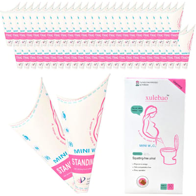 Draagbare Meisjes Urinoir Trechter Vrouwen Buiten Plasbeker Wegwerp Vrouwelijke Urine Apparaat 50pcs