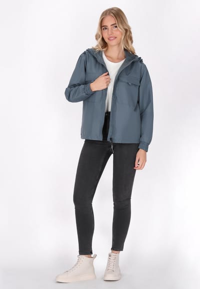 Schmuddelwedda Anorak Dames Grijs-blauw