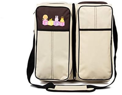 2 in 1 Luiertas en Verzorgingstas voor Baby - Ideaal voor Reizen met Muggennet en Beige Kleur