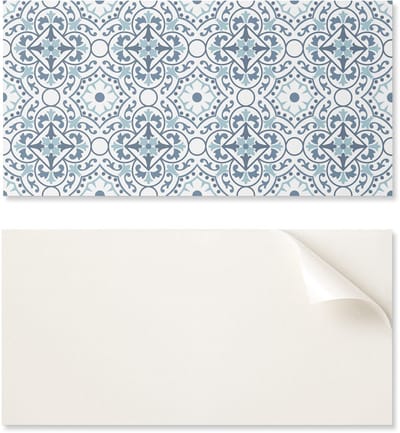 Zelfklevend PVC-eetkamerpaneel met afbeelding, 100x50 cm, met sierlijk bloemenpatroon