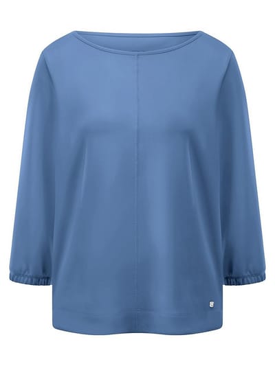 Shirt lichte boothals Van BASLER blauw