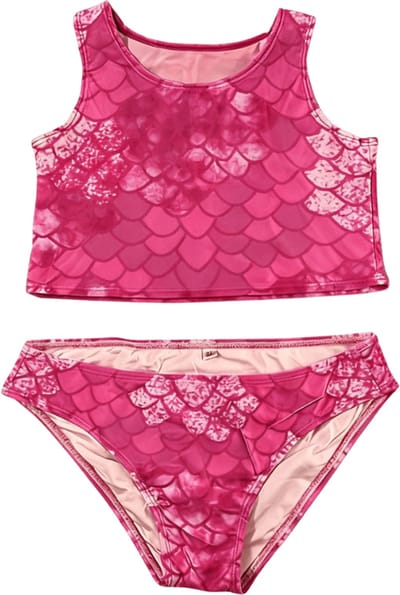 Mermaid Sisters bikini set voor meisjes - Roze - Maat 34-36 - Zeemeermin zwemkleding