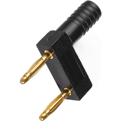 10 STUKS U52 2mm Banaanstekker Dubbele Rij Kortsluitstekker DIY Kabelconnector 10mm Afstand Zwart