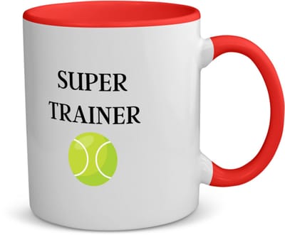Akyol - tennis met eigen naam koffiemok - theemok - rood - Tennis - tennisser - sport - 350 ML inhoud