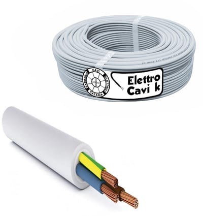 Elektrische kabel 3G1,5 mm² met dubbele ommanteling voor binnen en buiten - professioneel, driepolig, CPR 0,6/1 kV - 100 meter